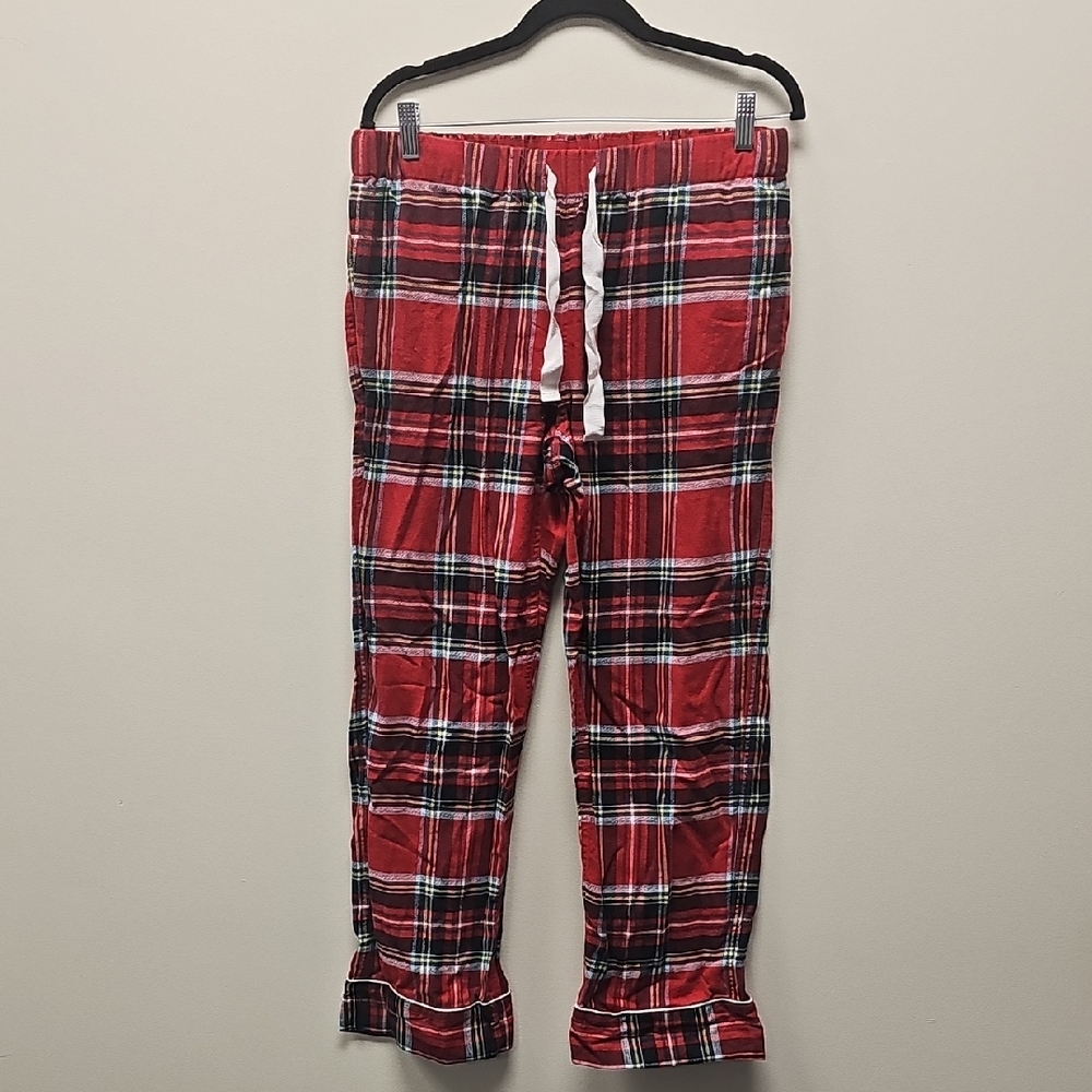 Lands' End Red Plaid Pajama Pants